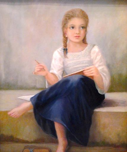 The teenager, the girl writing, writing girl, dilya schauer, young girl writing, 